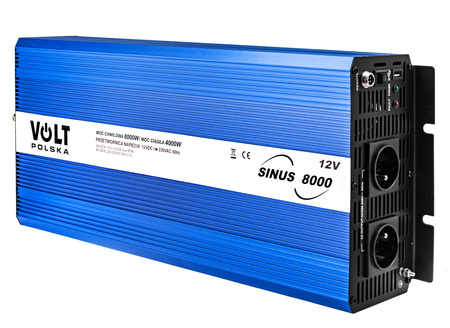 Przetwornica SINUS-4000/8000W (12V/230V) LCD ECO VOLT POLSKA