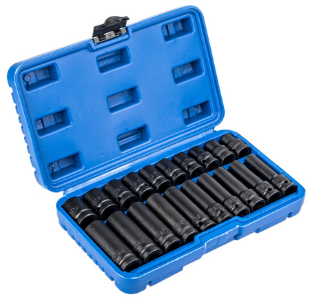 Sześciokątne nasadki udarowe 1/2" 10-19mm 20el FALON-TECH