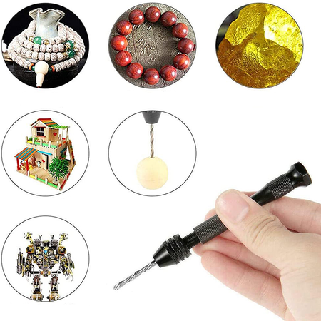 Precyzyjna mini wiertarka ręczna wkrętak + wiertła 0,5 - 3 mm 25el FALON-TECH