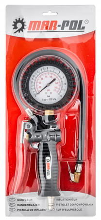 Pistolet do pompowania kół z manometrem 12 bar MAR-POL