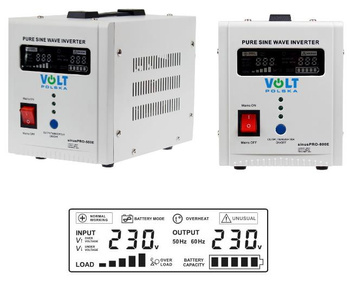 Przetwornica UPS Awaryjne Zasilanie Pieca CO SINUSPRO-500E (12V/230V/500W) VOLT POLSKA