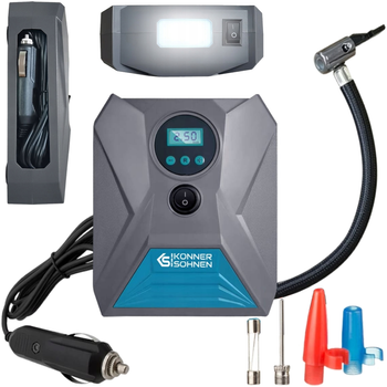 Kompresor samochodowy pompka rowerowa sprężarka do roweru auta 10 bar 12V KS Könner & Söhnen