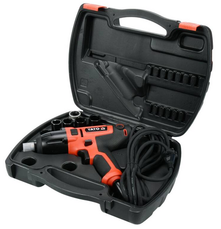 Elektryczny klucz udarowy 450Nm 450w 1/2" + nasadki 17-22 mm YT-82020 YATO
