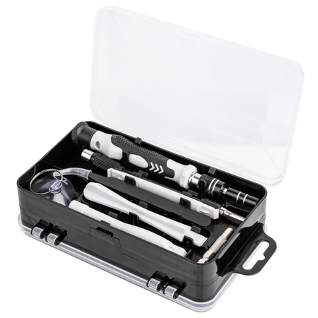 Narzędzia śrubokręty precyzyjne wkrętak bity torx do elektroniki 115 el SILVER