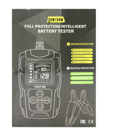 Cyfrowy tester do akumulatorów baterii uniwersalny LCD 3-200Ah 12V 24V MAR-POL