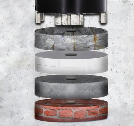 Otwornica diamentowa 68mm 5-segmentowa + adapter SDS-PLUS FALON-TECH