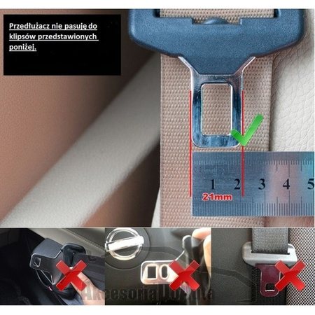 Przedłużacz pasów bezpieczeństwa do fotelika 60cm CARPOINT