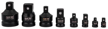 Adaptery redukcje redukcja zestaw 8 szt. 1/4" 3/8" 1/2" 3/4" FALON-TECH