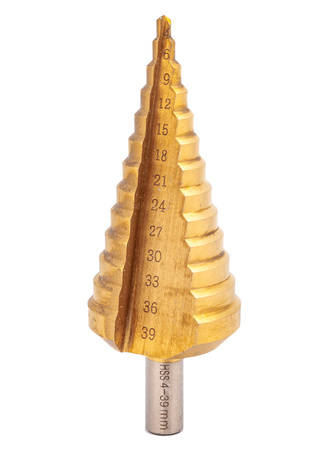 Wiertło stożkowe stopniowe tytanowe HSS 4-39 mm (wiertła) GEKO