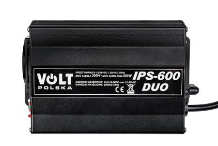 Przetwornica napięcia prądu IPS-300/600 DUO (12V-24V/230V/600W) VOLT POLSKA