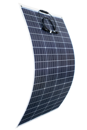 Zestaw solarny fotowoltaiczny FLEXI elastyczny 130W 12V (Panel solarny 130W, Regulator napięcia 10A) VOLT POLSKA