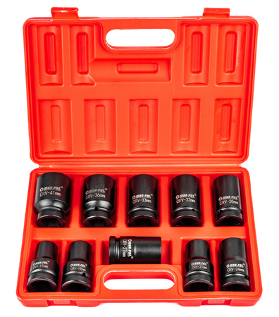 Nasadki udarowe CRV 1" 17-41 mm 10 sztuk MAR-POL