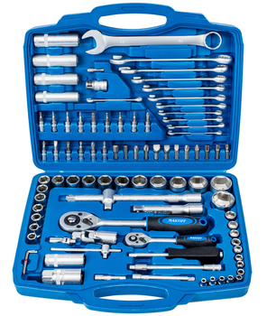 Zestaw kluczy nasadowych oraz płasko-oczkowych TORX 94 MASTIFF