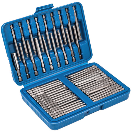 Bity do wkrętarki zestaw bitów 75mm + uchwyt 50el do wiertarki w walizce FALON-TECH