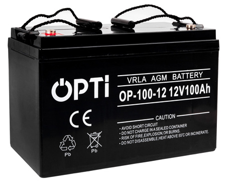 Akumulator AGM OPTI 12V 100Ah Bezobsługowy VOLT POLSKA