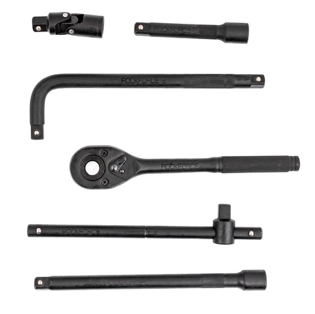 Klucze nasadowe nasadki grzechotka zestaw 1/2" 24el 8-32 mm walizka metalowa ROCKFORCE