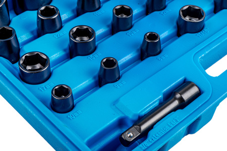 Nasadki udarowe 1/2" 3/8" adaptery 35 elementów FALON-TECH