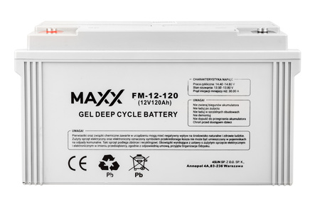 Akumulator żelowy typu DEEP CYCLE MAXX 120ah 12V 4SUN