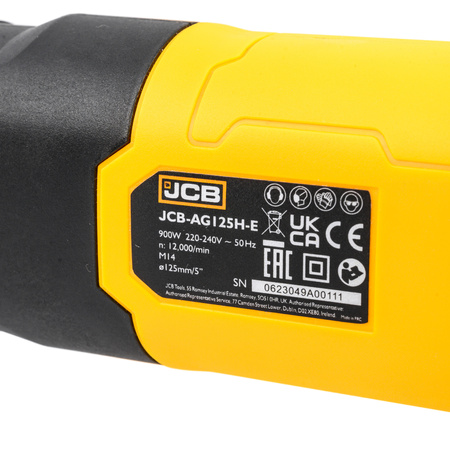 Szlifierka kątowa sieciowa kątówka M14 + tarcza do metalu 125mm 900w JCB