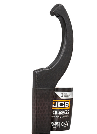 Klucz hakowy z noskiem pazurem nastawny do nakrętek 90-95 mm JCB