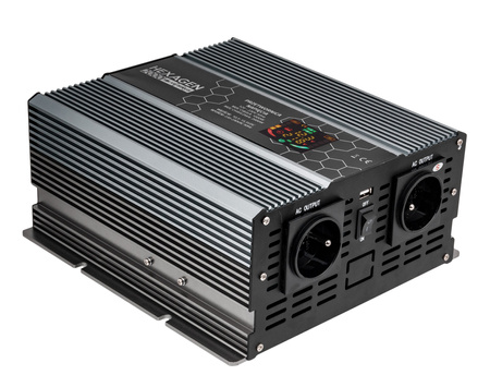 Przetwornica napięcia prądu HEX SINUS SOLAR 1000W/2000W 12V/230V