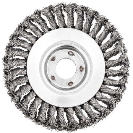 Szczotka druciana tarczowa skręcana do usuwania zarośli 200mm