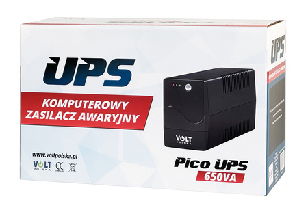 Zasilacz awaryjny UPS 650Va/360W 7Ah aku 230V PICO VOLT POLSKA