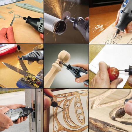 Mini szlifierka drill multiszlifierka wielofunkcyjna frezarka 160w 400 el SILVER