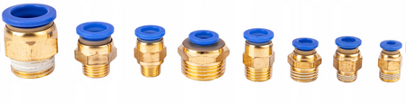 Szybkozłączki pneumatyczne gwintowane 4-16mm 1/4" 3/8" 1/2" do wąż 72 szt FALON-TECH