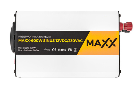Przetwornica prądu napięcia czysty sinus 12v 230v 300/600w MAXX 4SUN