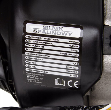 Silnik spalinowy z rozrusznikiem spalinowy benzynowy 15KM wał 25mm MAR-POL