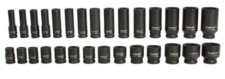 Zestaw nasadek 1/2" nasadki udarowe 8-32 mm walizka 35 elementów MAR-POL