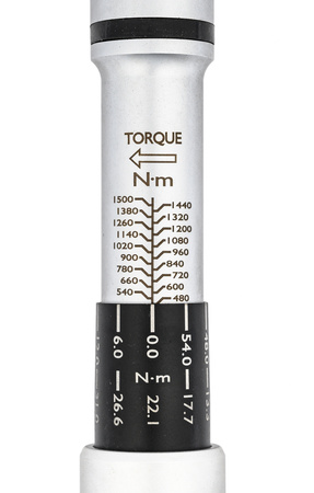 Klucz dynamometryczny z blokadą etui certyfikat kalibracji 480-1500Nm 1" JCB