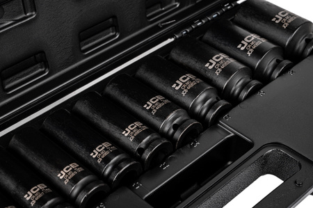 Zestaw nasadki udarowe głębokie do klucz pneumatyczne 1/2" 10-36mm 15el JCB