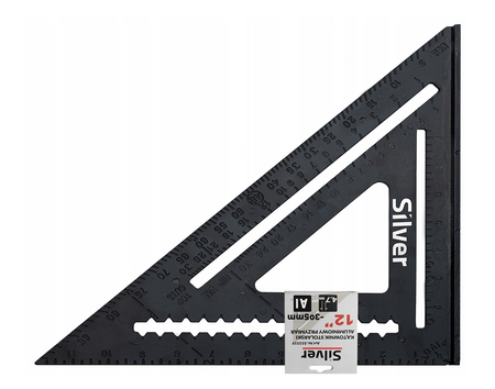 Kątownik stolarski ciesielski aluminiowy 300 mm SILVER