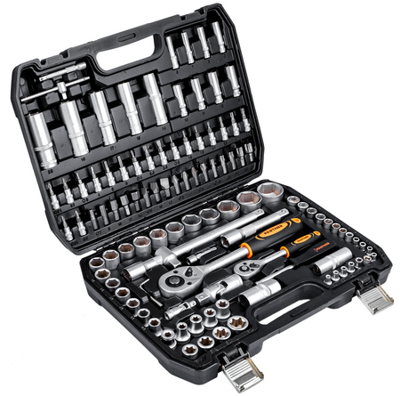 Zestaw narzędziowy kluczy nasadowych klucze nasadowe torx grzechotki 108 el PARTNER