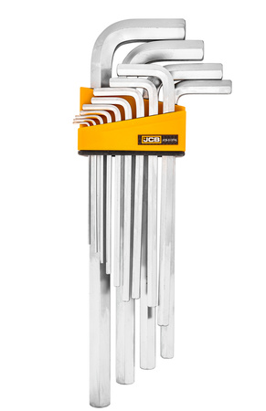 Zestaw klucze imbusowe wkrętaki imbusy crv długie z kulką 13el 2-19mm JCB