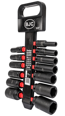 Klucz pneumatyczny udarowy do kół 1/2 mocny 1850Nm nasadki 8-32 zestaw BJC