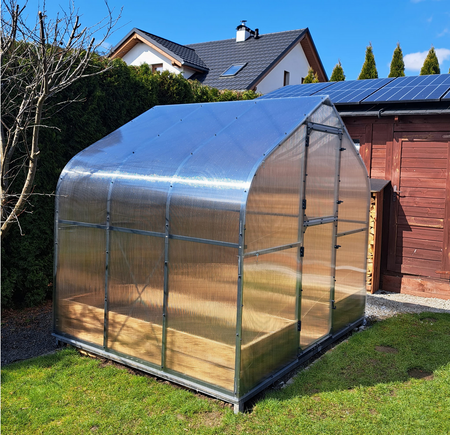 Szklarnia ogrodowa poliwęglan premium plus 250x200 5m2 kolor antracyt PTF