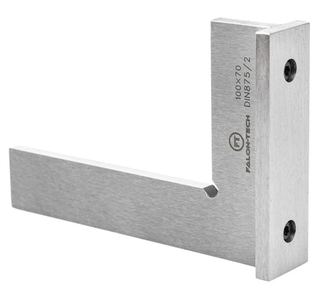 Kątownik ślusarski ze stopką 90° stalowy z podstawą płaski 100x70 mm FALON-TECH