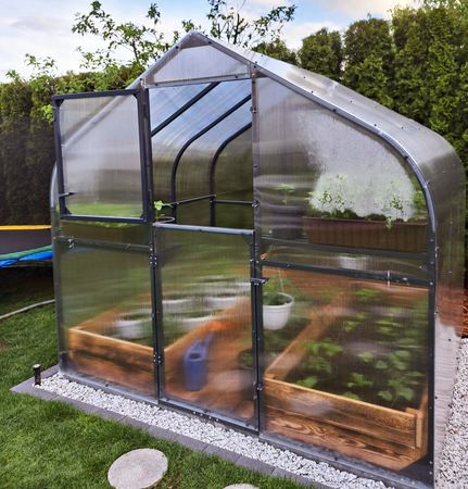 Szklarnia ogrodowa poliwęglan premium plus 250x200 5m2 kolor antracyt PTF