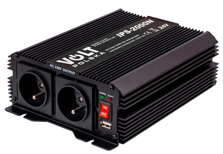 Przetwornica napięcia prądu IPS-2000N (24V/230V/2000W) VOLT POLSKA