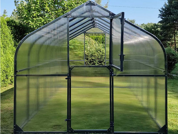 Szklarnia ogrodowa poliwęglan premium plus 250x600 15m2 kolor antracyt PTF