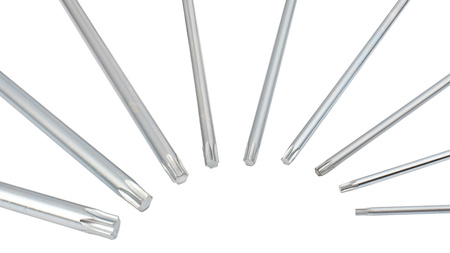 Klucze TORX wkrętaki z otworem TYP T 9 sztuk SILVER