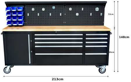 Duży Stół Wózek warsztatowy szafka narzędziowa XXL + grzejnik WIFI GRATIS