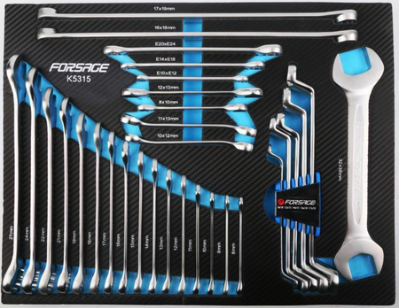 Szafka warsztatowa wózek narzędziowy z wyposażeniem klucze nasadowe 274 el. FORSAGE