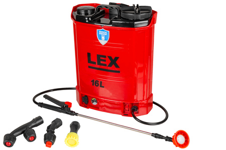 Opryskiwacz Ciśnieniowy Plecakowy Akumulatorowy 16L 12V (5 dysz) LEX