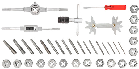 Zestaw narzynki gwintowniki kalibrowniki 40 sztuk ROCKFORCE