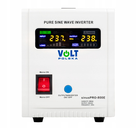 Zestaw awaryjne zasilanie przetwornica UPS SINUSPRO - 800E 12V + Akumulator 100Ah