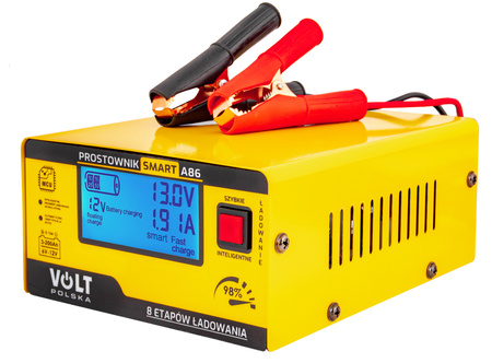 Prostownik ładowarka do akumulatora LCD 6/12V 15A SMART A86 VOLT POLSKA